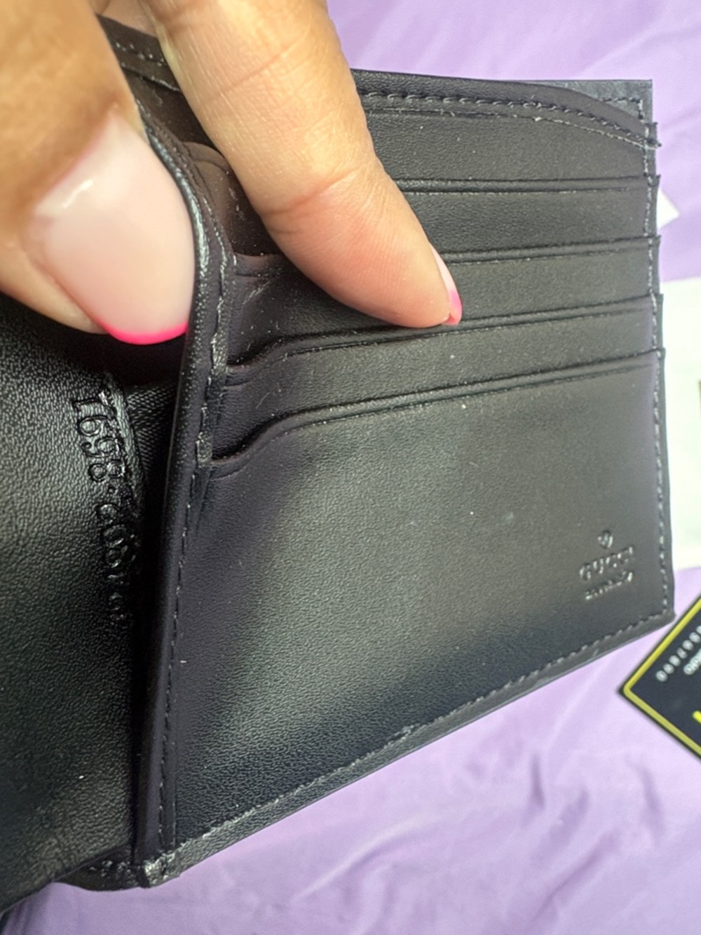 Gucci Black Embossed GG Leather Wallet - Picture 6 of 6